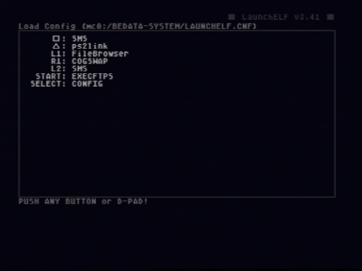 LaunchELF main screen