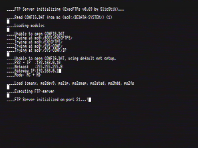 ExecFTPS running with defaults.