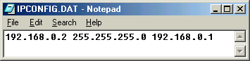 Sample ipconfig.dat file screenshot.