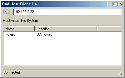 RadHostClient in operation.