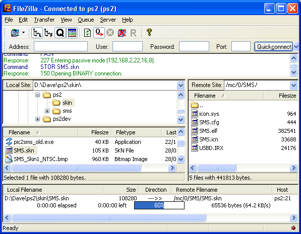 FTP explorer screenshot.