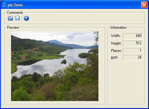 Pic2sms.exe application