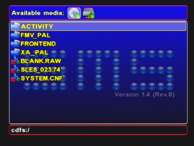 Screenshot of SMS with network support activated.