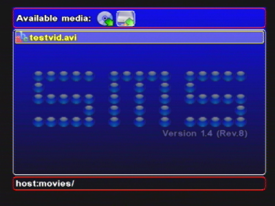 Screenshot of SMS browsing networked folder shared from remote PC.