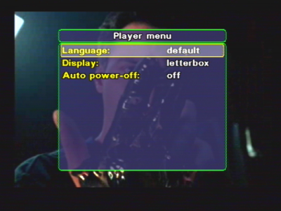 SMS player menu